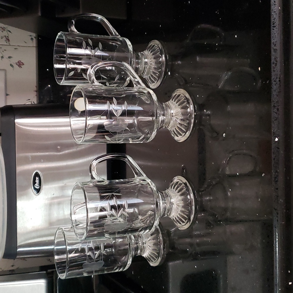 Set of 4 Princess House Heritage Collection Irish Coffee Mugs